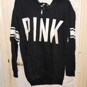VS PINK Oversized Full Zip Hoodie Sweatshirt sz. Small GUC